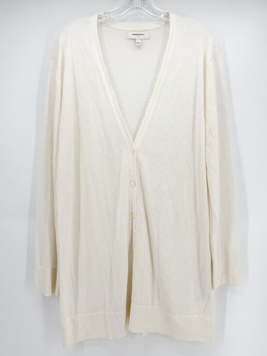 Banana Republic Factory Sweaters - Banana Republic Factory Wool Blend Cream V-Neck Cardigan L